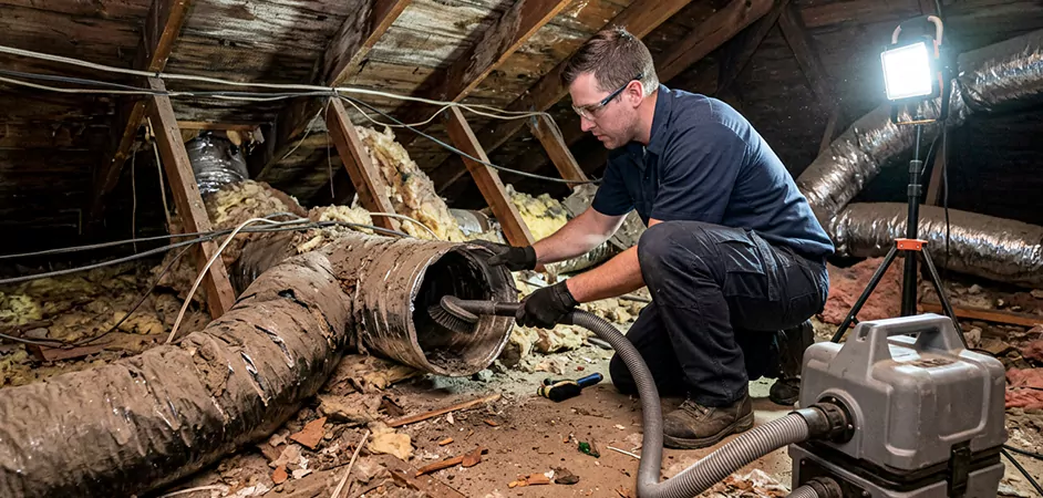 Storm-Damaged Attic Duct Cleaning in Parsippany-Troy Hills